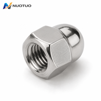 Écrous à capuchon hexagonaux en acier inoxydable 316 DIN1587, écrous à capuchon métriques M3-M20 polis