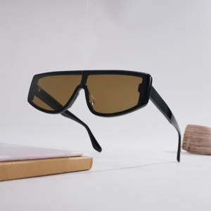 Nouvelles lunettes de soleil Y2K Cyberpunk Shield pour femmes et hommes, lunettes de soleil futuristes à dessus plat rectangulaire, UV400, lunettes rétro Hip Hop, streetwear - Product Image 3