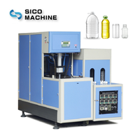 Machine de soufflage de bouteilles en plastique PET semi-automatique à prix d'usine avec composants PLC, haute productivité