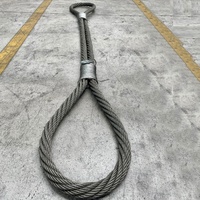 Élingues de levage en câble métallique à œillets, sans fin, à sertir, en alliage, câble d'acier rond peint
