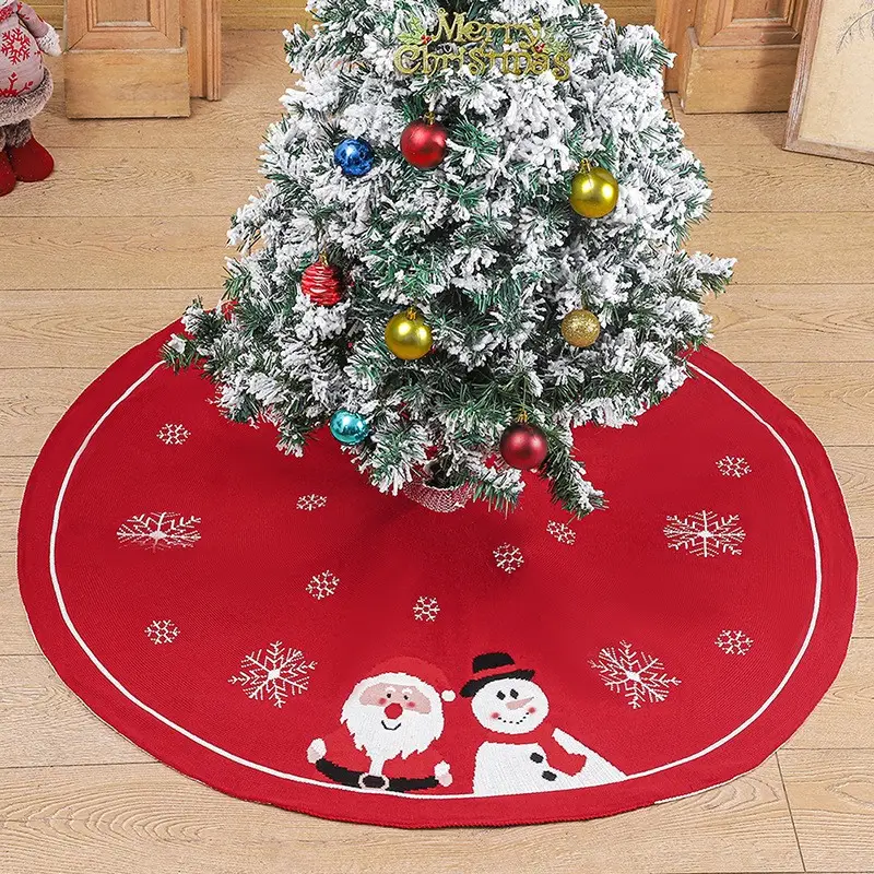 Rote Weihnachtsbaumkleid-Einkaufs zentrum fenster dekoration des niedlichen Weihnachtsmann-Schneemann musters