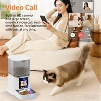 Comedero Automático Inteligente para Mascotas de Gran Capacidad (6L), Dispensador de Comida Automático con Temporizador y Cantidad Programable, Caja Sólida Recargable, Videollamada Bidireccional y Voz