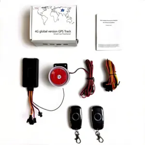 Rastreador GPS com controle remoto e sistema anti-roubo de sirene para carro e motocicleta, aplicativo 4G de rastreamento em tempo real TR05