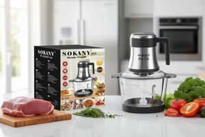 Picadora de Carne Sokany de 3L y 800W, Procesador de Alimentos Eléctrico Doméstico con Carcasa de Acero Inoxidable y Cuchilla de Picado - Product Image 2