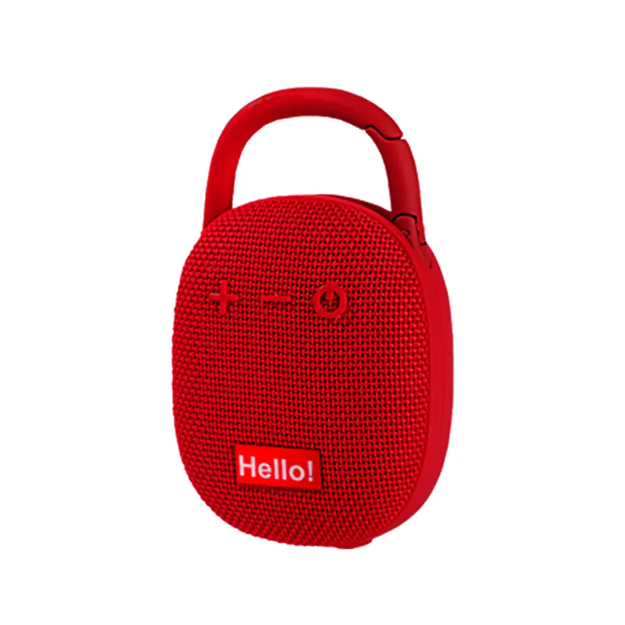 Altavoz Bluetooth rojo resistente al agua para deportes al aire libre tarjeta portátil inalámbrica resistente al agua CLIP4 botón colgante mini altavoz Bluetooth au