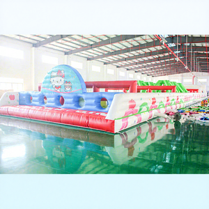 Coloré <span class=keywords><strong>Ninja</strong></span> Obstacle Course Géant Bonjour Chat Gonflable pour Enfants et Adultes Directement De L'usine De Chine - Product Image 1