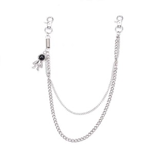 Chaîne de pantalon unisexe en alliage de zinc avec pendentif squelette, pour usage quotidien, chaîne de corps tendance - Product Image 4