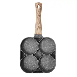 Медико-каменная кастрюля для омлета с четырьмя отверстиями плоская сковорода с антипригарным покрытием кухонные принадлежности