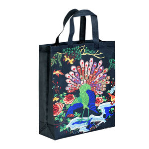 工場直販卸売 大容量 耐荷重性抜群 不織布製ハンドル付きショッピングバッグ - Product Image 6