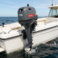 Moteurs hors-bord à essence pour bateaux de pêche, refroidis à l'eau, les plus populaires, en stock, 2 temps, arbre court et long, 15 CV, moteur hors-bord 6B4