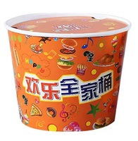 Seaux à poulet frits en papier kfc de grande taille personnalisés écologiques avec logo jetable de 64oz 150oz 170oz avec couvercle
