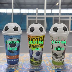 Taza Reutilizable Hercules de 16 oz con Logotipo Personalizado, Impresión UV, Botella de Plástico con Forma de Trofeo Mundial 2026 - Product Image 3