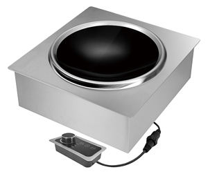 Cuisinière à induction commerciale chinoise 3500W, encastrable, concave, avec commandes séparées - Product Image 2