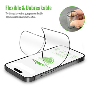 ฟิล์มกันรอยเซรามิกไฮโดรเจลใส HD ความหนา 0.33 มม. 9H 3D ป้องกันการแตกหัก สำหรับ iPhone 17 16 15 14 13 12 Pro Max Plus - Product Image 5