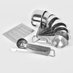 Bộ Cốc Và Thìa Đo Bằng Thép Không Gỉ Với Đĩa Cân Dụng Cụ Đo Nướng Cà Phê Nhà Bếp - Product Image 2