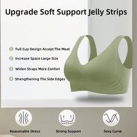 Sujetadores Push-Up Sin Costuras Tallas Grandes M-5XL, Suaves y Sin Aros, con Soporte y Efecto Invisible para Pezones, Conjunto de Sujetador y Bragas Sin Costuras