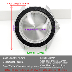 Vỏ đồng hồ SKX bạc, núm vặn ở vị trí 3 giờ dành cho SKX007 009, bề mặt thép sáng bóng, phù hợp với máy NH35, vòng chapter, nắp lưng, phụ kiện độ chế. - Product Image 4