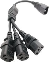 Câble d'extension d'alimentation de haute qualité IEC 320 C14 mâle vers 3x femelles C13, type répartiteur H05VV-F ignifuge, 30 cm, pour appareils électroménagers
