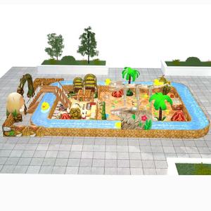 Parc d'attractions intérieur sur le thème des dinosaures avec fosse à sable archéologique, trampoline et manèges d'avions volants pour les places publiques et les centres commerciaux - Product Image 4