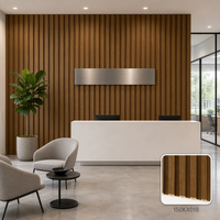 Panneaux muraux rainurés en WPC haut de gamme, écologiques, imperméables et ignifuges pour salle de bain et salon - Design graphique personnalisé en bois