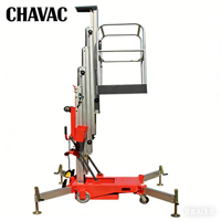 Plateforme élévatrice verticale mobile à mât unique en aluminium de 8m, 10m, 12m pour la construction