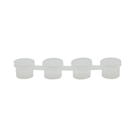 Pot strip cat kosong, 3ml x 4 Mini Pot cat Pod Strip seni kerajinan plastik wadah penyimpanan untuk sekolah, kamp musim panas