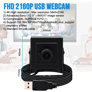 Elp 4k USB máy ảnh 2160p imx317 siêu HD USB Webcam Cắm và chơi cho <span class=keywords><strong>opencv</strong></span> UVC video máy ảnh Raspberry Pi jetson Nano - Product Image 5