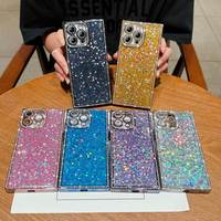 Coque de téléphone portable antichoc en TPU de luxe de haute qualité, très vendue, pour 16Pro Max 14Plus 13 15 avec design pailleté