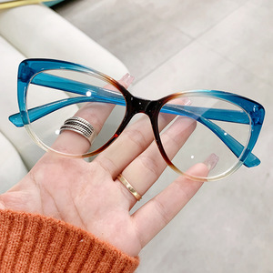 Cat Eye Women's Luxury PC Frame Full-Rim Anti-Blue Light Blocking Diamond Face Shape <strong>Fashion</strong> Non-Prescription Reading <strong>Glasses</strong> - Product Image 3