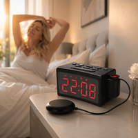 Horloge de table numérique analogique intelligente et minimaliste avec projection, radio FM multifonctionnelle pour un décor moderne