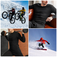 Darevie couche de base de cyclisme personnalisée sous-vêtement thermique vêtements confortables à manches longues sport ski hiver sous-vêtements chemises