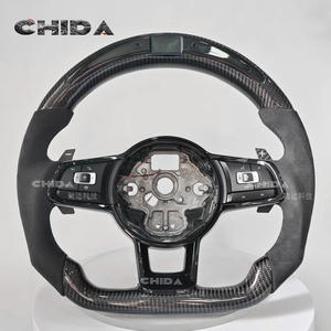 Volante clásico de cuero negro para Vol-ksw-ag-ens VW Scirocco Golf GTD Variant Jetta GLI <span class=keywords><strong>Polo</strong></span> - Product Image 2