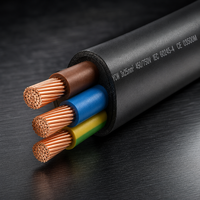 Câble électrique en caoutchouc YC YCW 3x25mm2, 3 conducteurs, 450/750V, cuivre, haute résistance, pour machines triphasées
