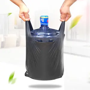 Ağır siyah çöp torbaları güçlü kalın çöp gömlekleri çöp torbası rulo gevşek paket çöp plastik poşetler