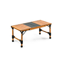 Table de pique-nique pliante portable en alliage d'aluminium IGT pour l'extérieur, table de camping ultralégère, mobilier d'extérieur en gros