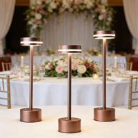 Lampe de table LED moderne de luxe sans fil rechargeable pour restaurant, hôtel, mariage, protection des yeux, vente en gros