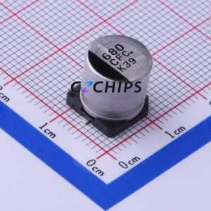 ตัวเก็บประจุอิเล็กโทรไลต์อะลูมิเนียมแบบ SMD รุ่น EEEF1C681AP ขนาด D10xL10.2 มม. ความจุ 680uF 20% 16V 670mA-100kHz - Product Image 1