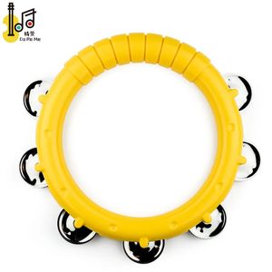 Juguete educativo Música Pandereta Percusión de mano <span class=keywords><strong>Instrumento</strong></span> musical Tamborin de mano Metal Jingles Regalo para niños y adultos Precio - Product Image 5