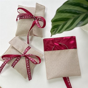 Bolsas de Yute de Lujo Personalizadas Chuanghua con Logotipo, Bolsitas de Algodón para Joyería, Embalaje Personalizado para Collares - Product Image 2