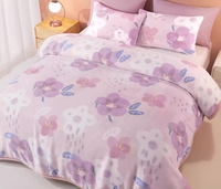 Winter-Doppelschichtdecke aus Rachel-Maschinenstrick, klassische Wimpern-Decke, weich gestrickt, einfarbig gefärbt, lila, individuell anpassbar, für Zuhause, Bettwäsche, Schlafzimmer