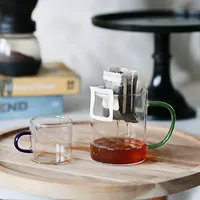 Haute poignée en borosilicate verre tasse à eau grande capacité résistant à la chaleur pour thé lait boissons jus café glacé usage domestique