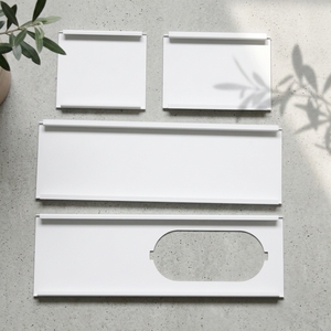 Paneles de Sellado de PVC Ajustables de 22-43 Pulgadas, Kits de Ventilación Universales para <span class=keywords><strong>Aire</strong></span> Acondicionado, <span class=keywords><strong>Placa</strong></span> de Sellado para Ventanas Corredizas de <span class=keywords><strong>Aire</strong></span> Acondicionado Portátil - Product Image 1