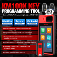 Programmeur de clés Autel KM100 IMMO pour l'apprentissage des clés, compatible avec 90 % des véhicules, machine de lecture et d'écriture de puces MaxiIM KM100E, mises à jour gratuites à vie