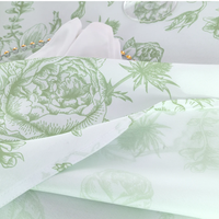 Nappe ronde en polyester à imprimé floral décoratif de luxe pour mariage, hôtel, fête, événements