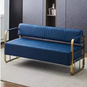 โซฟาหนังเทียมคุณภาพสูง ทนทาน ทันสมัย ปี 2025 สำหรับพื้นที่รอคอย โรงพยาบาล ร้านเสริมสวย ร้านตัดผม ห้องนั่งเล่น โรงเรียน - Product Image 5