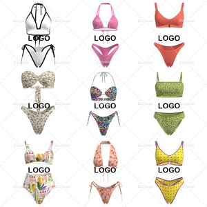 Traje de Baño de Una Pieza con Logotipo Personalizado en 3D, Bikini de Cintura Alta con Hebilla Metálica para Mujer - Product Image 2