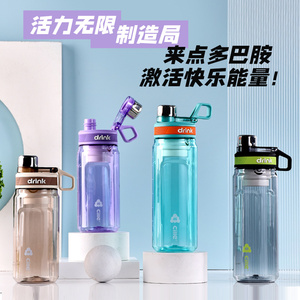 Bottiglia d'Acqua Sportiva Portatile in Plastica Tritan Senza BPA con Tappo Flip-Top - Product Image 5