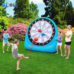 Livraison gratuite aux États-Unis : Ensemble de jeu de fléchettes de football gonflable portable <span class=keywords><strong>pour</strong></span> enfants, adultes et famille – <span class=keywords><strong>Cible</strong></span> interactive de football - Product Image 2