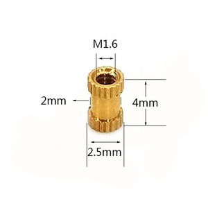 Insert Plastics Thread Insert For Plastic ISO High Quality Brass Knurled Insert Nut M1.6 Thread Insert Nut Insert Nut For Plastics ISO With High Quality