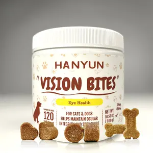 Hanyun Private Label Pet Supplements Omega 3 Pet Health Dog Vision Supplement Support Eye Health Soft Chew For Dog